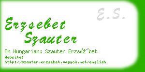 erzsebet szauter business card